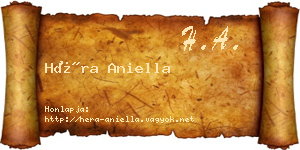 Héra Aniella névjegykártya